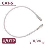 Patch Cord Cat.6 UTP Branco 0,3m - Safire