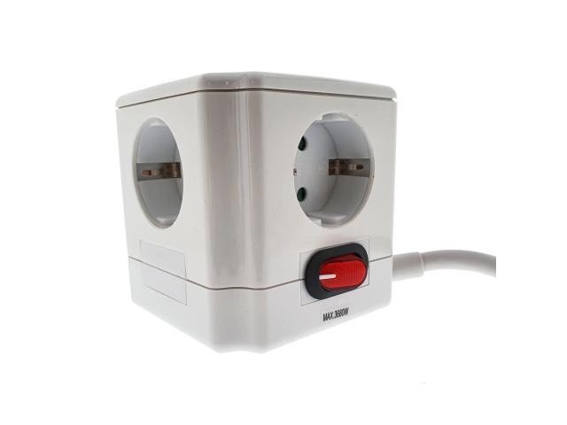 77904_12245 Cubo com 4 Tomadas 16A com Interruptor - Cabo 1,5m - Imagem de 1