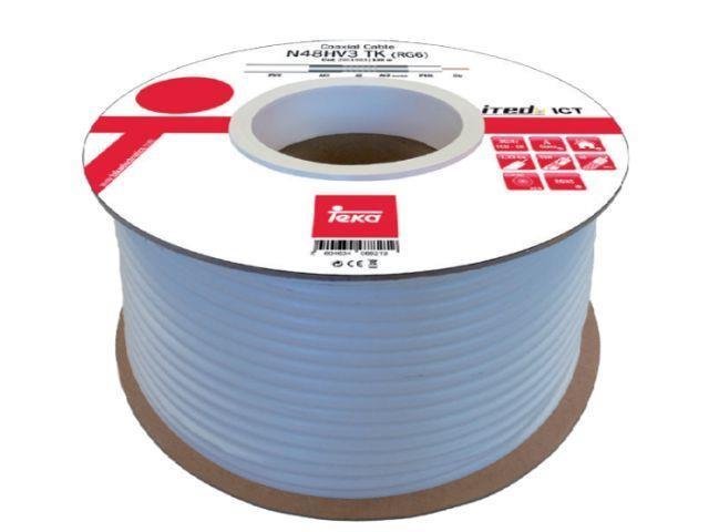 290877_13461 Cabo Coaxial N46 TK RG6 PVC 100m - TEKA - Imagem de 1