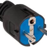 Ficha 2P + E, 16A 250 V ~. Borracha Preta - SOLERA