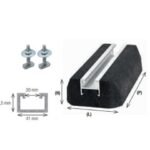 Base Chão Antivibrante 600x160x90-310Kgx11mm borracha vulcanizada