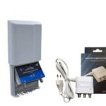 KIT AMPLIFICADOR DE MASTRO PLUS 1 ENTRADA UHF (LTE 5G) NOVAMAX