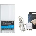 KIT AMPLIFICADOR DE MASTRO PLUS UHF (LTE 5G)+DAB+FM 4 ENTRADAS