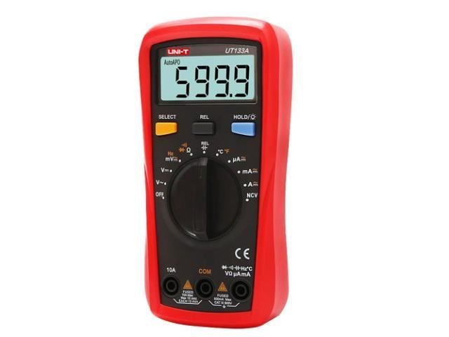 UT133A_9275 Multímetro digital (600Vac/dc 10Aac/dc 60MO Cap. Hz °C Auto-Range NCV) - Uni-T - Imagem de 1