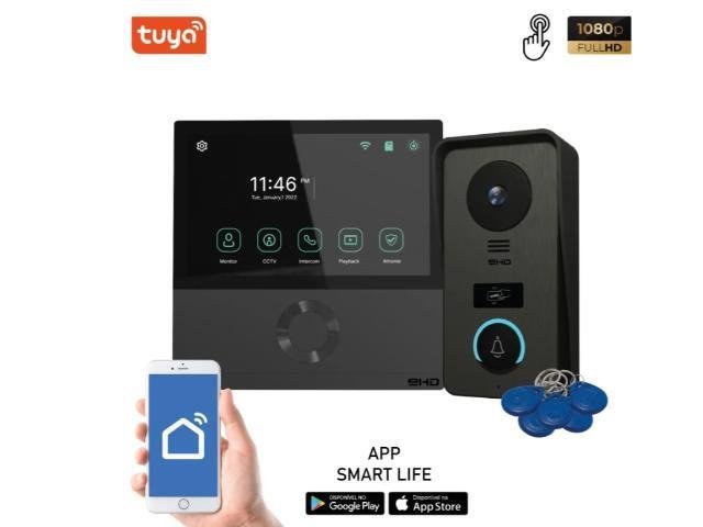 MYHOMEWM7_13653 Kit Videoporteiro Wi-Fi 7" com ligação à Internet Tuya MYHOME-WM7 - Imagem de 1