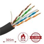 Cabo UTP Cat 6 - 100% Cobre - 24AWG Preto - 305m – SAFIRE