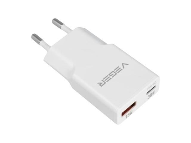 VG-30W1A1C_14863 Carregador USB 30W USB-A, USB-C - VEGER - Imagem de 1
