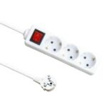 Bloco 3x 16A 1,5m 3x1,5mm2 com interruptor Branco (SCH)