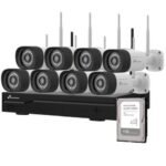 Kit CCTV WiFi NVR 16 canais 8 câmaras 3 Mpx - Inclui 1TB Disco Rígido - Nivian