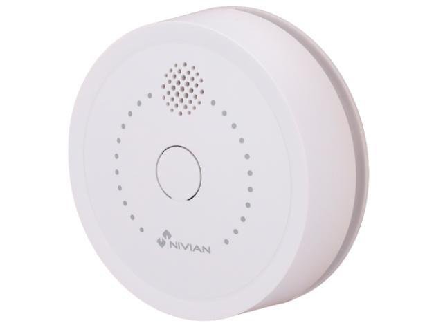 NVS-SMOKE_14917 Detetor de Fumo de Incêndio com Luz de aviso e Sirene 85dB - Nivian Smart - Imagem de 1