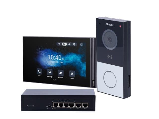 AK-KIT03-IP_14989 KIT Videoporteiro IP & WiFi | Placa e Monitor PoE - Akuvox - Imagem de 1