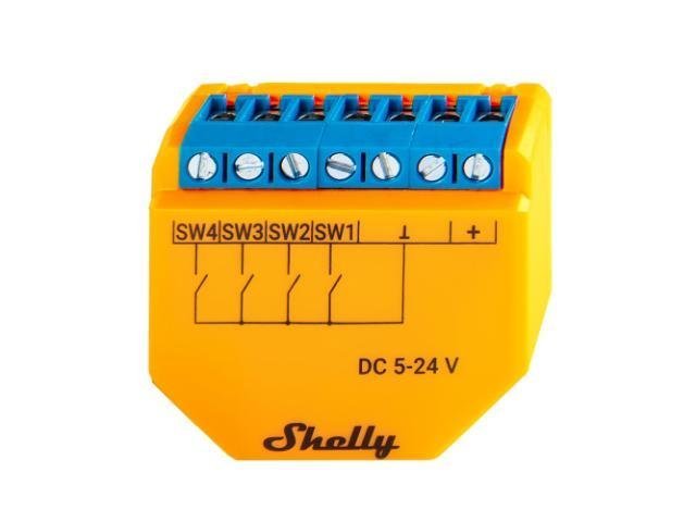 SH-PLUS-I4-DC_15035 Módulo Comutador I4 DC Plus WiFi/BT - SHELLY - Imagem de 1