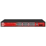 Switch Hi-PoE 24 Portas Gigabit PoE + 2 SFP + 2 RJ45 - SAFIRE